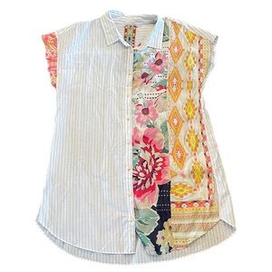 Johnny Was 3J Workshop cotton linen top